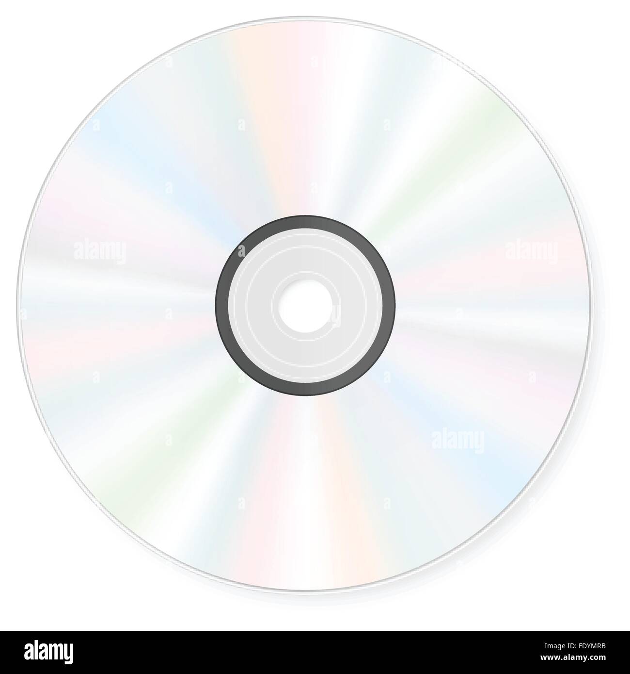 Compact Disc auf einem weißen Hintergrund. Stock Vektor