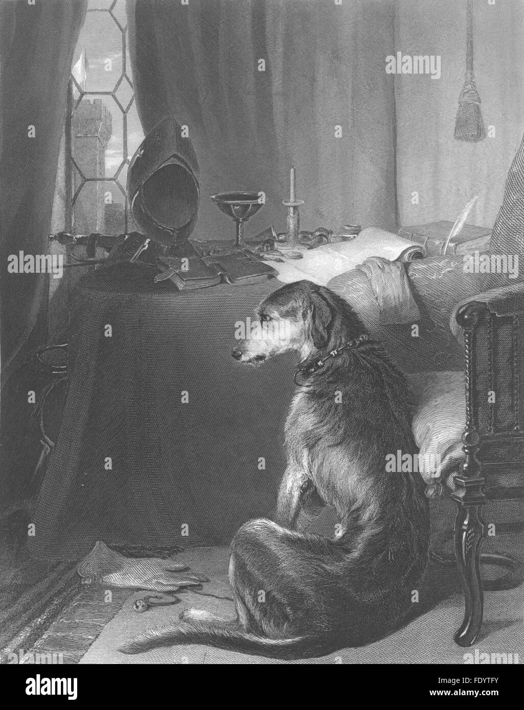 Hunde: High-Life-Landseer, antiken print c1870 Stockfoto