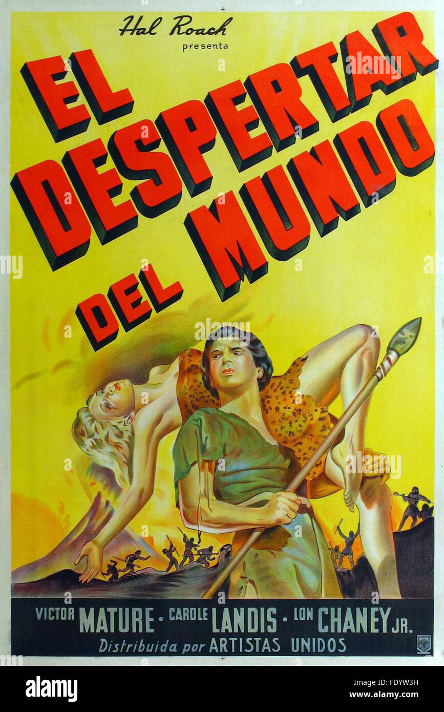 1 Million b.c. - spanische Filmplakat Stockfoto