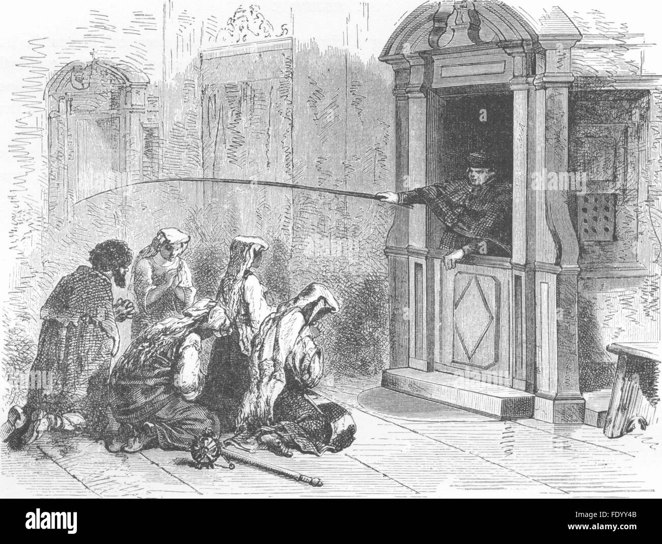 Rom: Gewöhnliche Penitentiary, antiken Druck 1872 Stockfoto