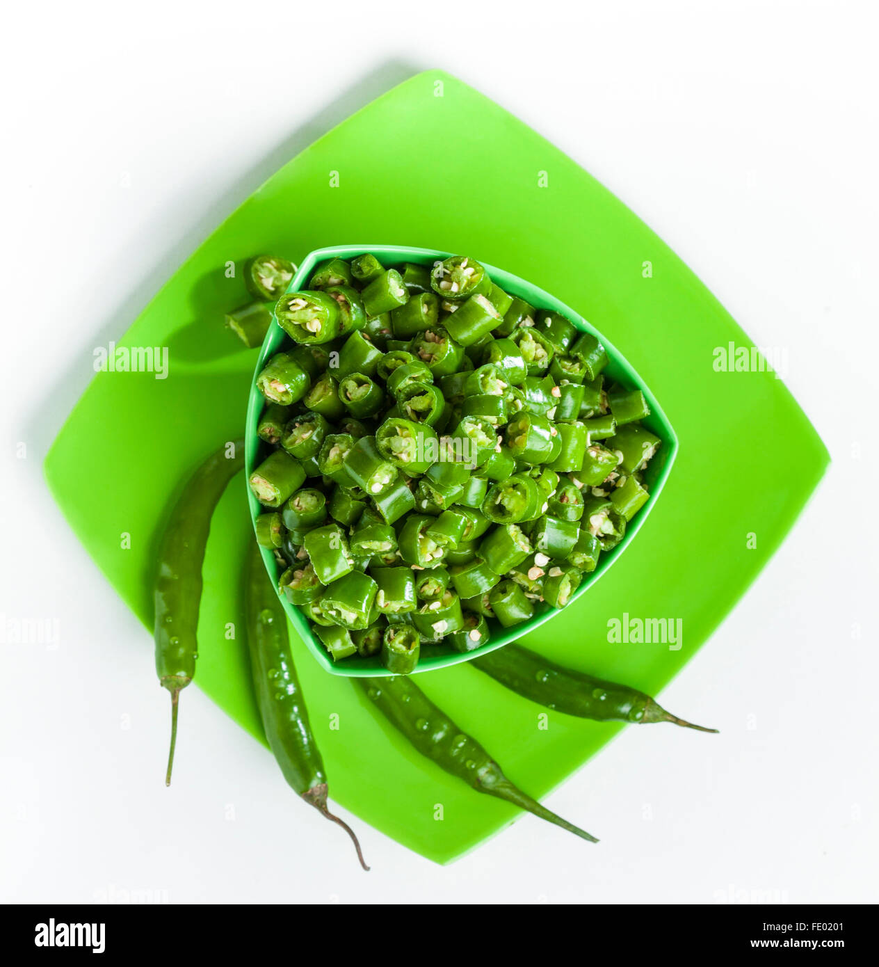 Essen, Essen und trinken, hot Chili, würziges Gemüse Käse, indisches Gewürz, Fast-Food, Frühstück, Snacks, Essen am Tisch, Stockfoto