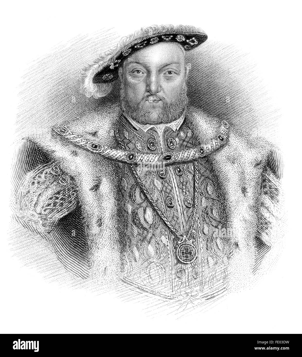 Heinrich VIII., König von England 1491-1547, Stockfoto