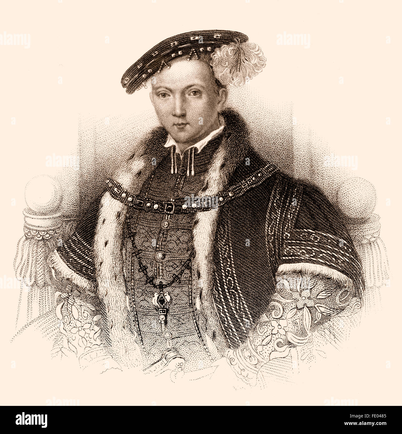 Eduard VI., 1537-1553, König von England und Irland Stockfoto