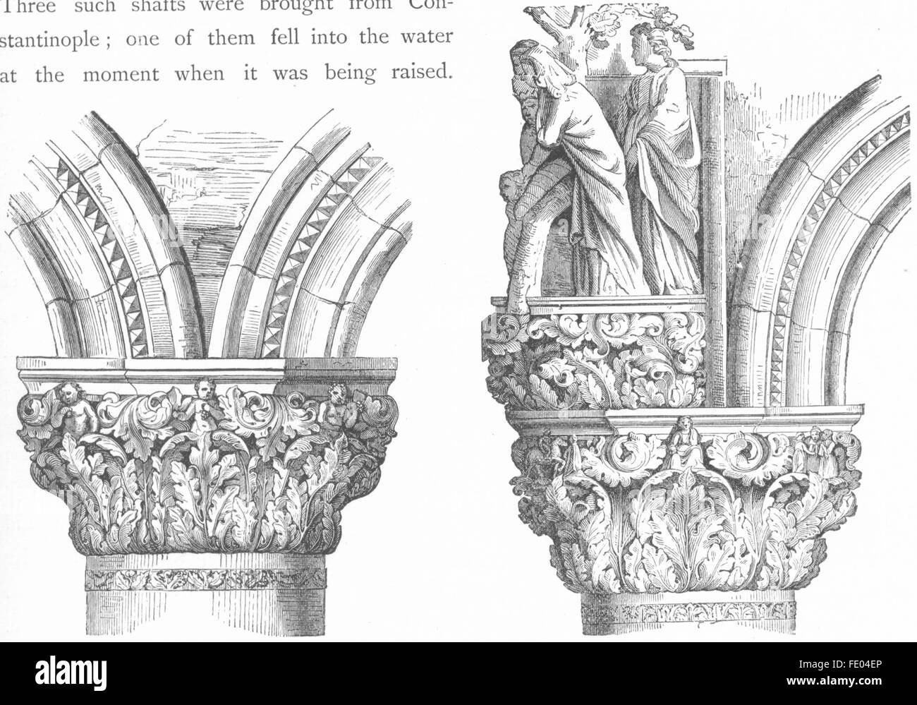 Venedig: Portikus, herzoglichen Palast; Porta Della Carta, antique print 1880 Stockfoto