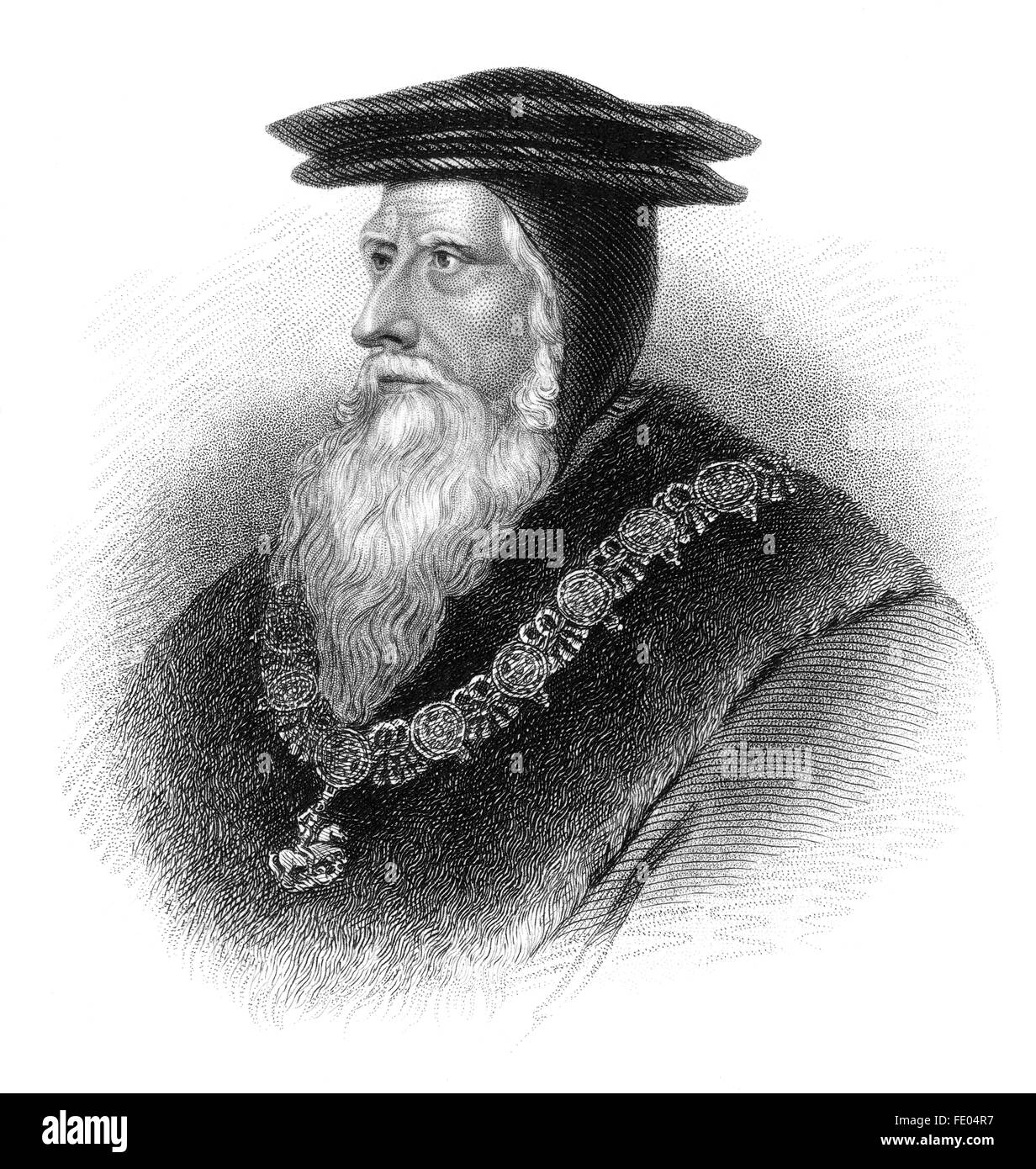 John Russell, 1. Earl of Bedfordc. 1485-1554/1555, eines englischen königlichen Ministers in der Tudor-Ära Stockfoto