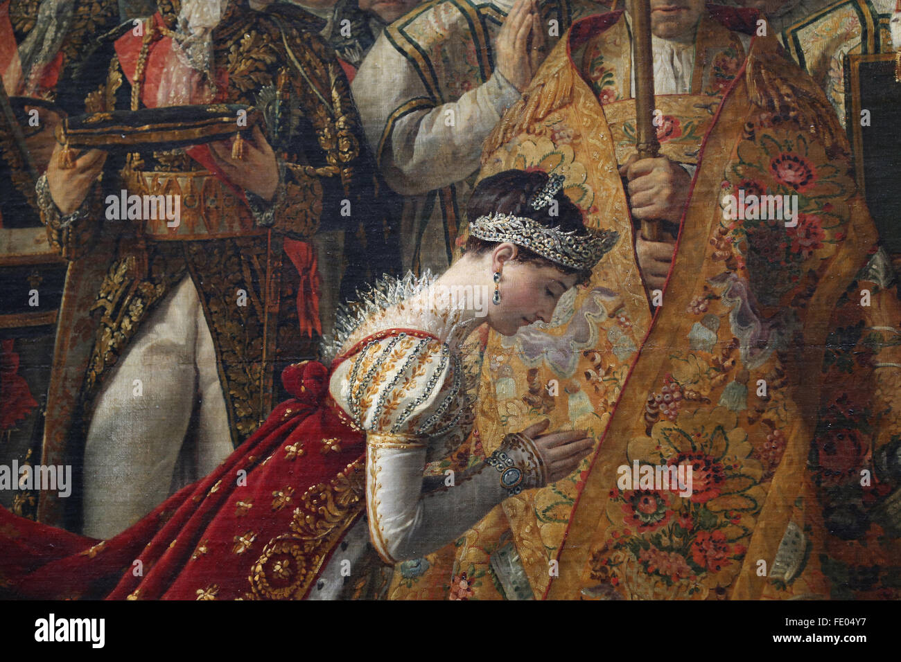 Die Krönung der Napoleon(1769-1821) von Jacques-Louis David (1484-1825) in der Kathedrale von Notre-Dame, 2. Dezember 1804, Paris. Stockfoto