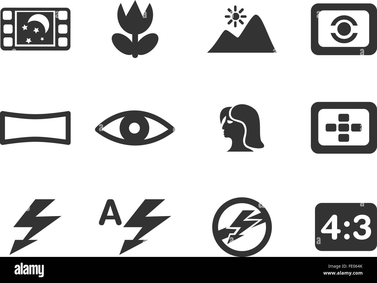 Modi des Foto-Silhouette-Icons Stock Vektor