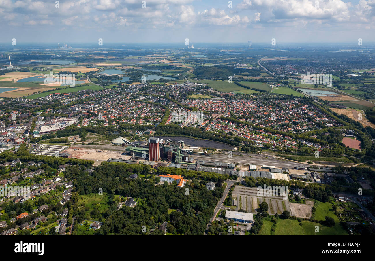 Antenne zu sehen, mir Friedrich Heinrich 1/2 Kamp-Lintfort, Kamp-Lintfort, Kamp-Lintfort, Niederrhein, Überblick Stockfoto