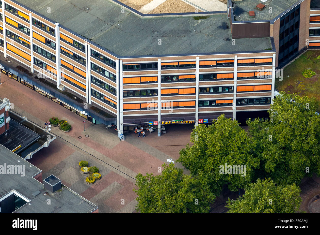 Luftaufnahme, Rathaus KampLintfort, KampLintfort, Niederrhein