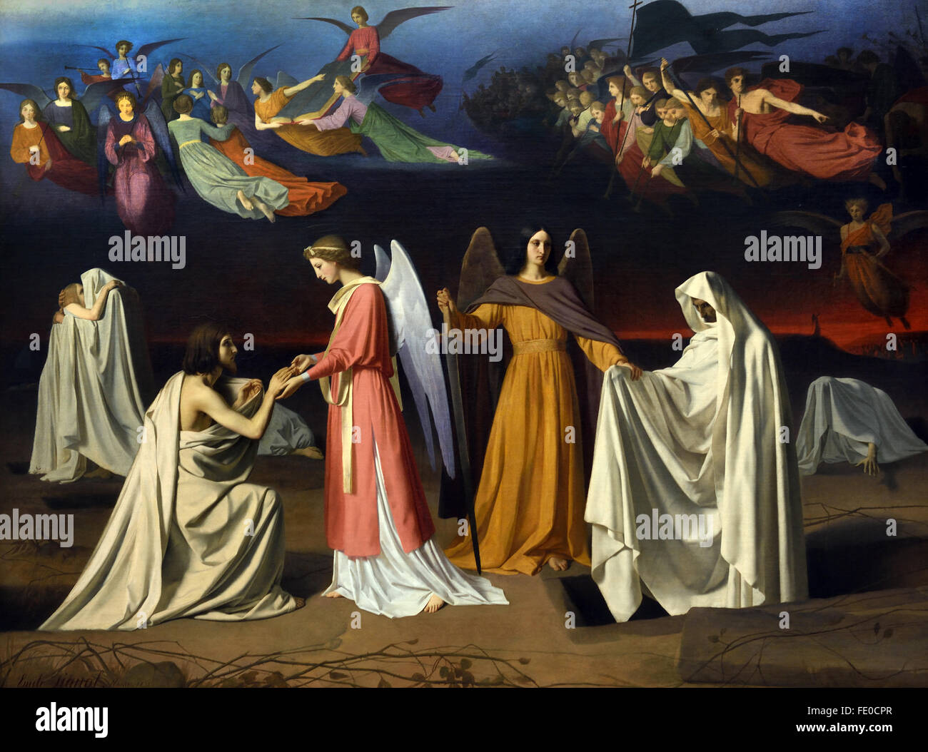 Réveil du Juste - nur Revival (Auferstehung) 1835 Emile Signol (1804-1892) Frankreich Französisch Stockfoto