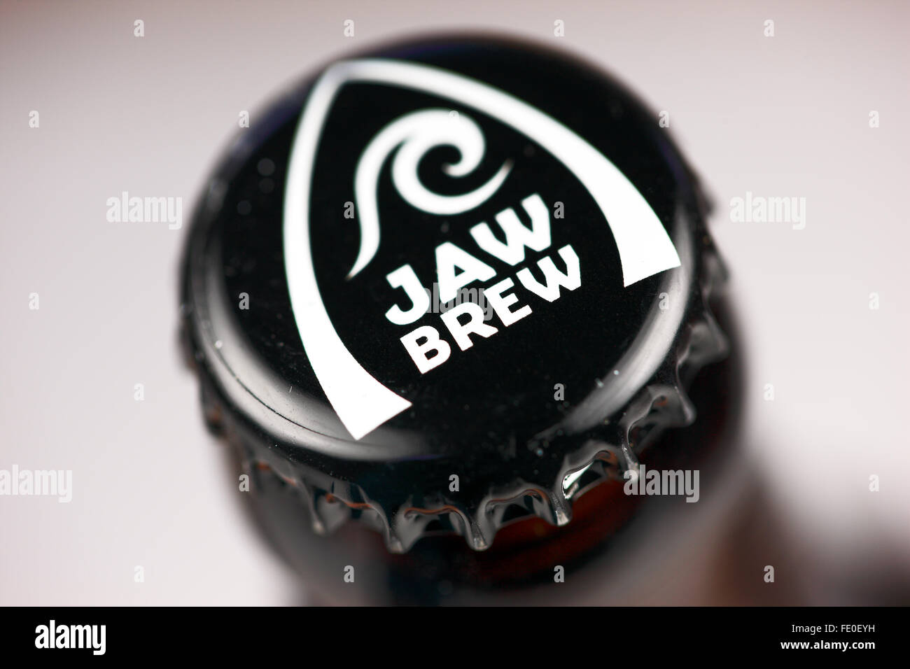 Flasche Deckel des Kiefers Brauen an der Glasgow basierte Real Ale Craft Brewery Stockfoto