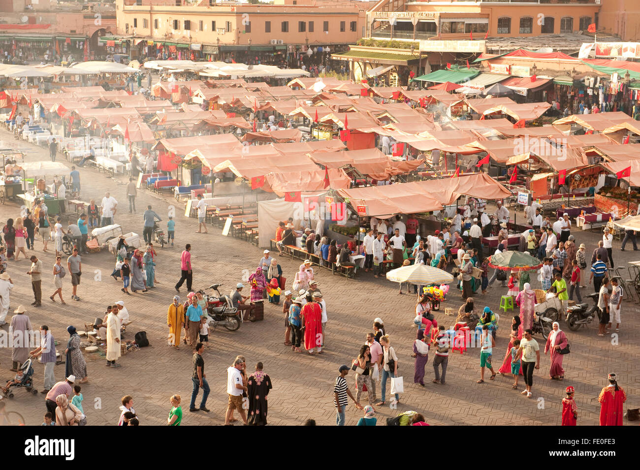 Djemaa el-Fna, Marrakesch, Marokko Stockfoto