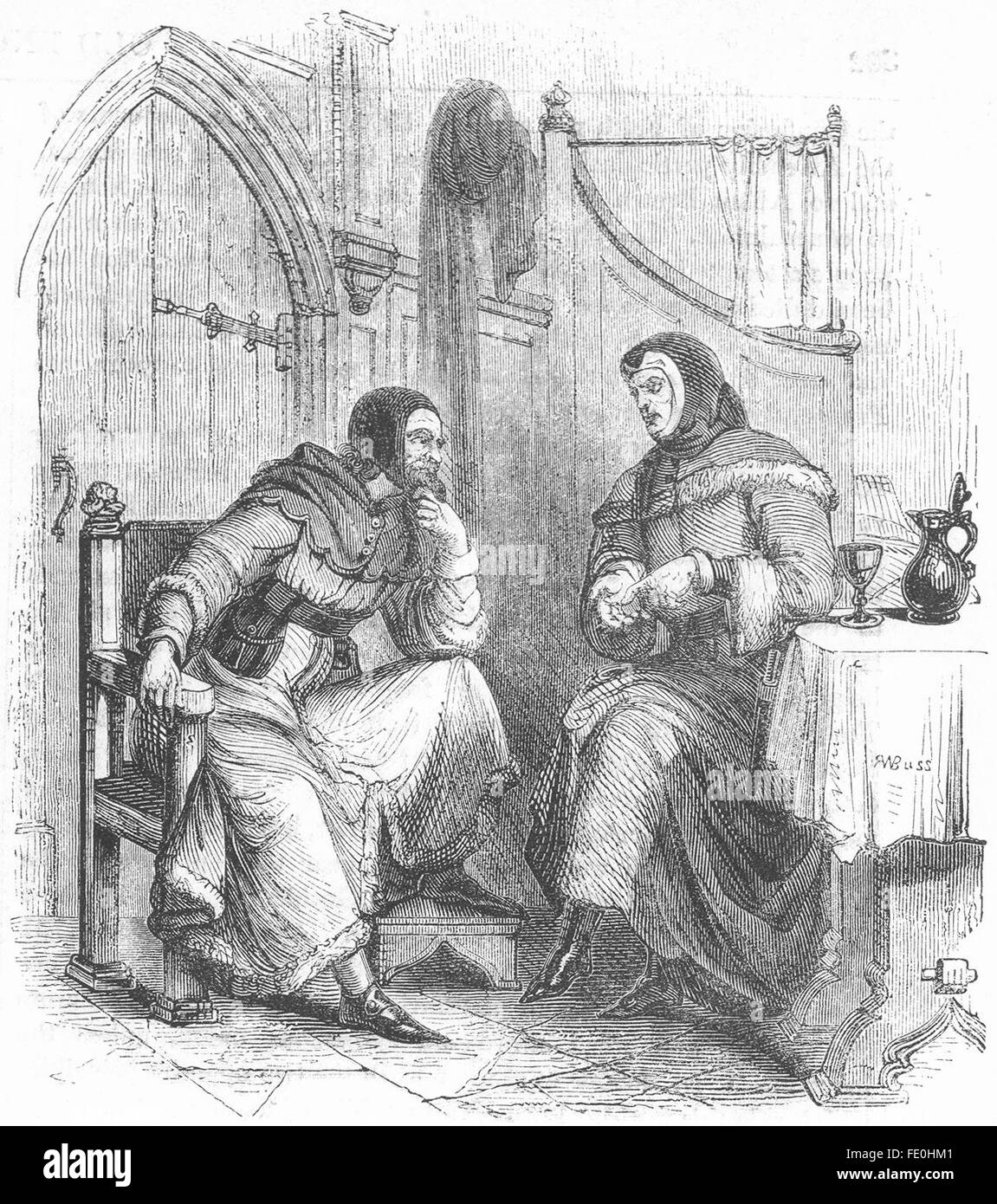 Recht: Sgt & Doktor der Medizin, antique print 1845 Stockfoto