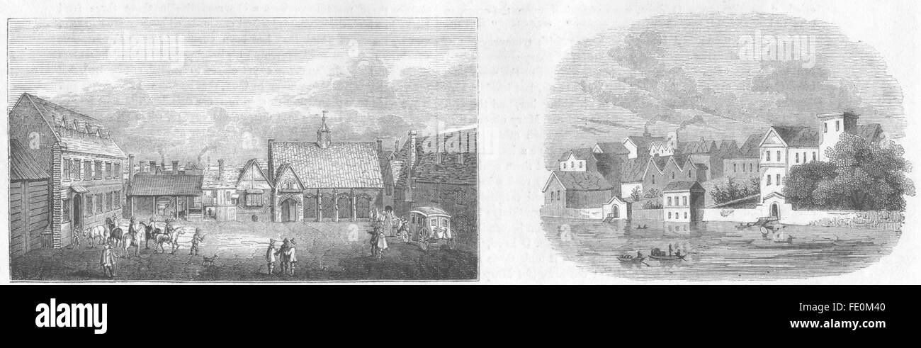 LONDON: Arundel House; Essex 1647, antique print 1845 Stockfoto
