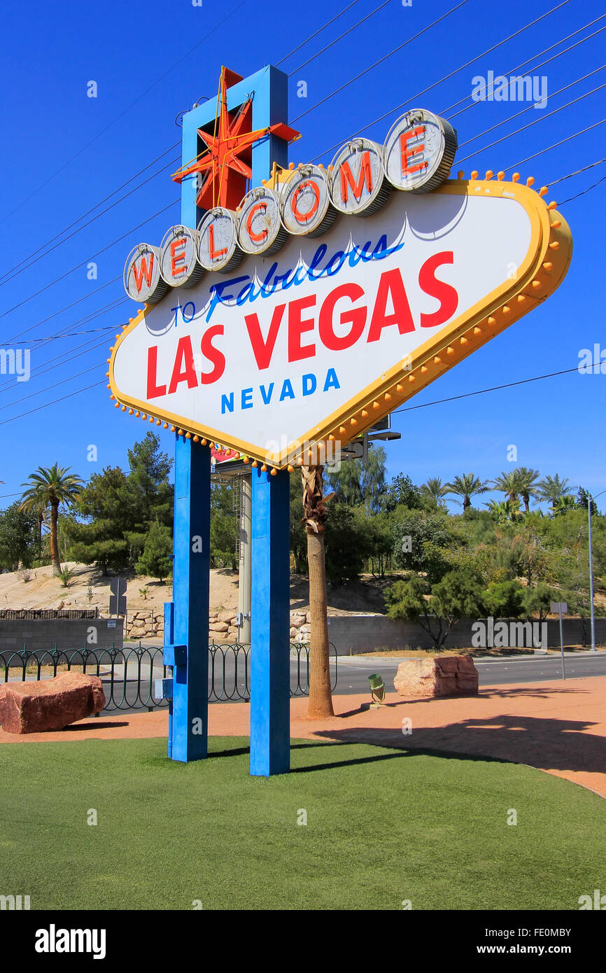 Melden Sie Welcome to Fabulous Las Vegas, Nevada, USA Stockfoto