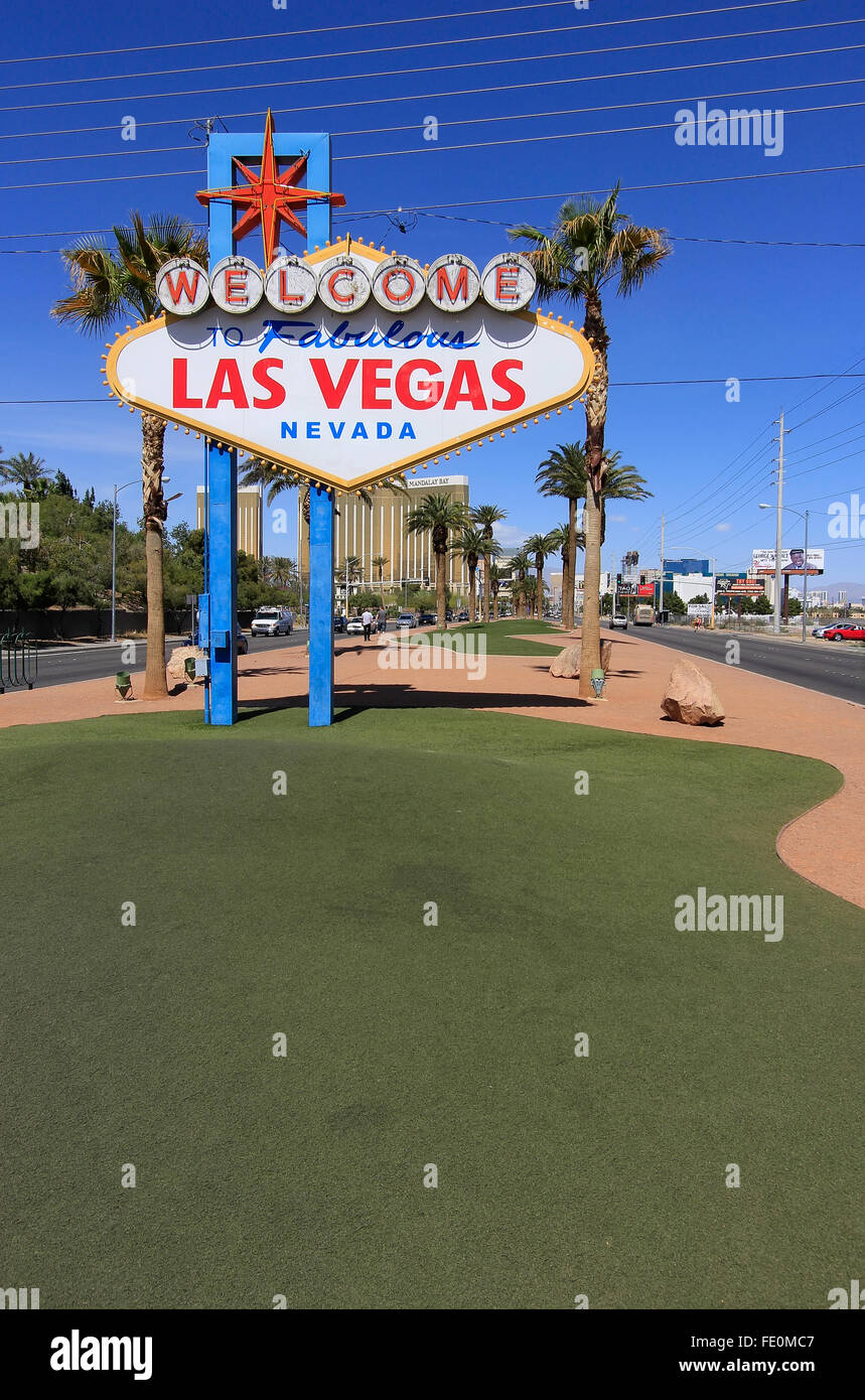 Melden Sie Welcome to Fabulous Las Vegas, Nevada, USA Stockfoto