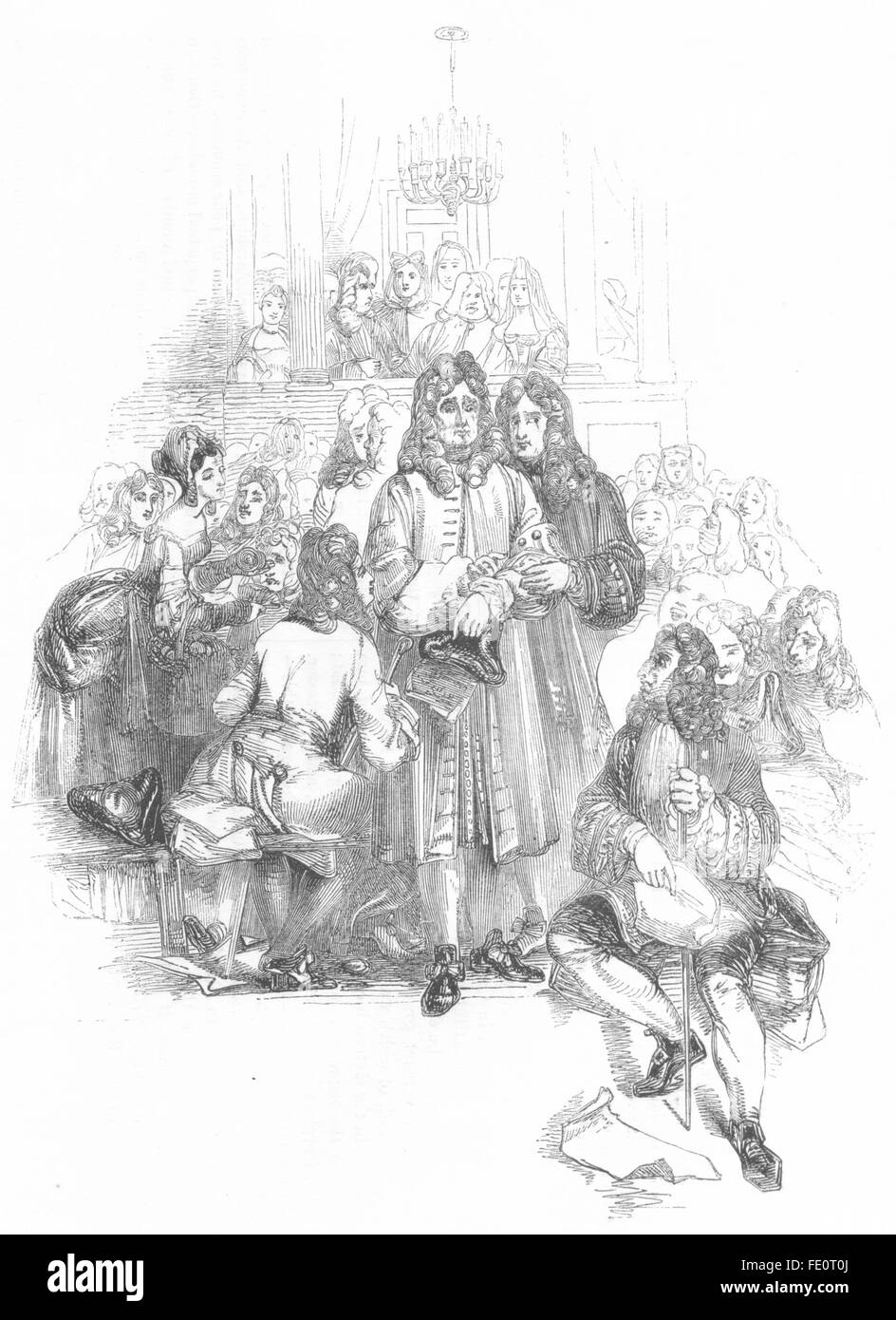 Porträts: Roger de Coverley, Spielhaus, antique print 1845 Stockfoto