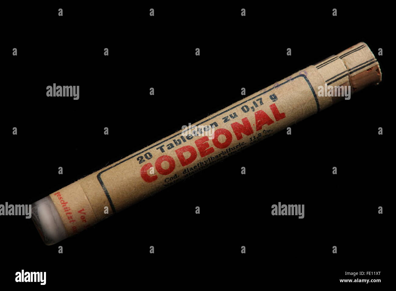 Historische deutsche Stichprobe von Codeonal, deutsche Ärzte im späten 18. frühen 19. Jahrhundert Verpackung Stockfoto