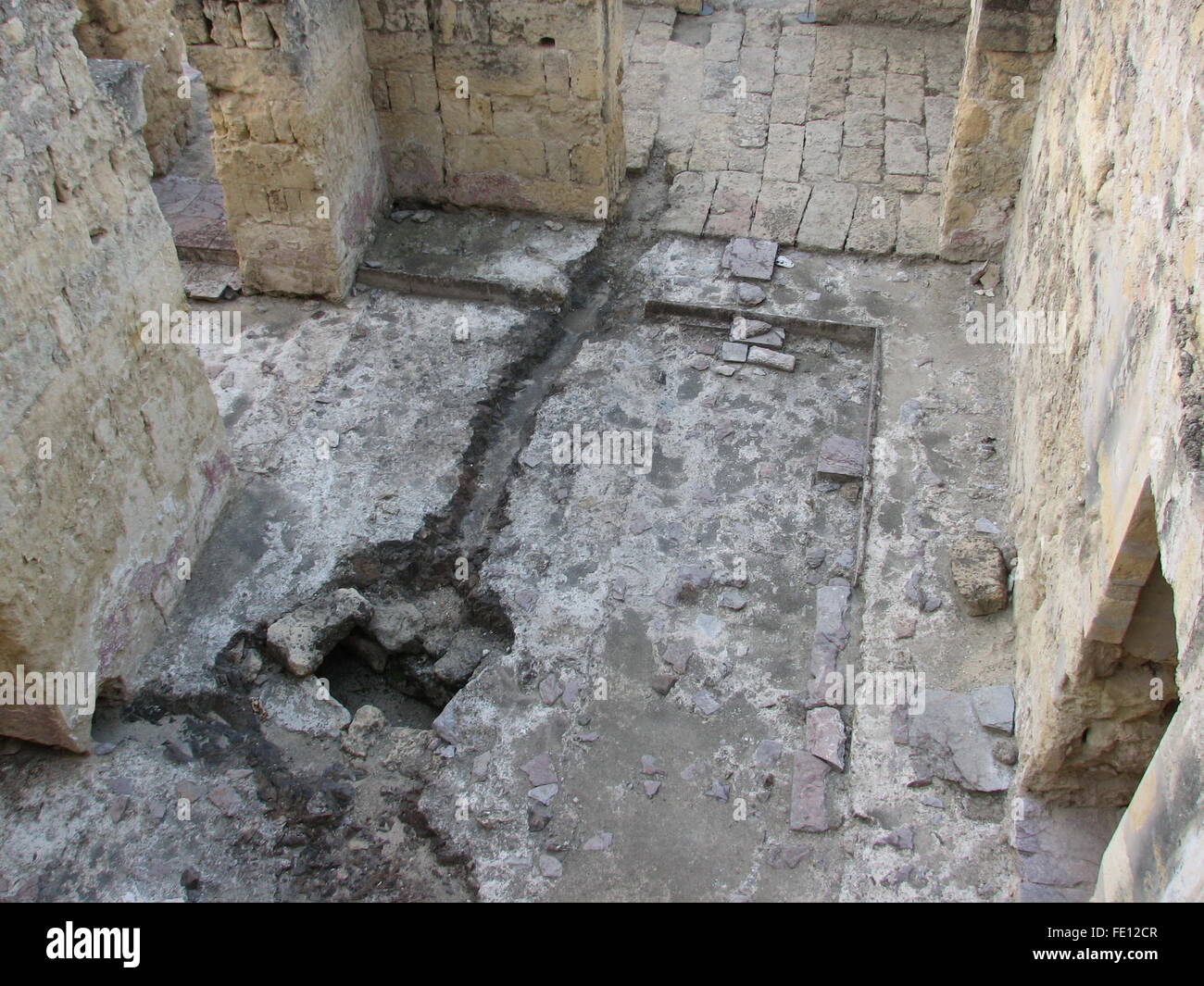 Ruinen der Maurischen Muslimischen/islamischen Kalifats Stadt Medina Azahara, Kalifat von Cordoba, Weltkulturerbe der Unesco 2018, Spanien Stockfoto