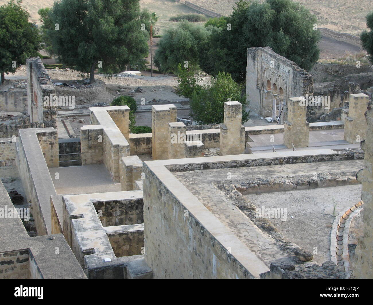 Ruinen der Maurischen Muslimischen/islamischen Kalifats Stadt Medina Azahara, Kalifat von Cordoba, Weltkulturerbe der Unesco 2018, Spanien Stockfoto