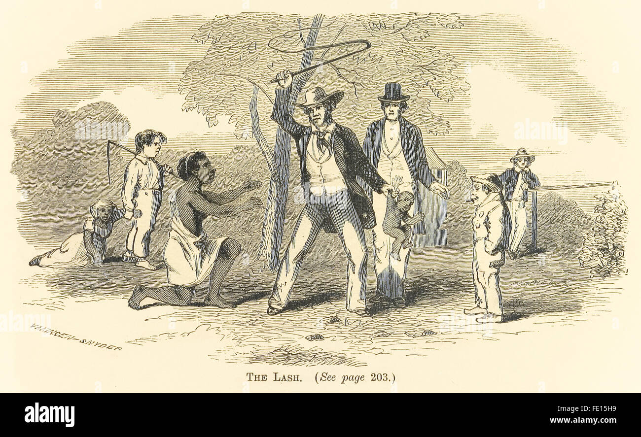 "Die Peitsche" von "The unterdrückt Buch über Sklaverei!" von George W. Carleton, Kupferstich von Van Ingen & Snyder. Siehe Beschreibung für mehr Informationen. Stockfoto