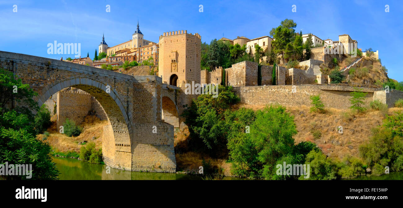 Alcantara Brücke Toledo Spanien ES Tejo Stockfoto