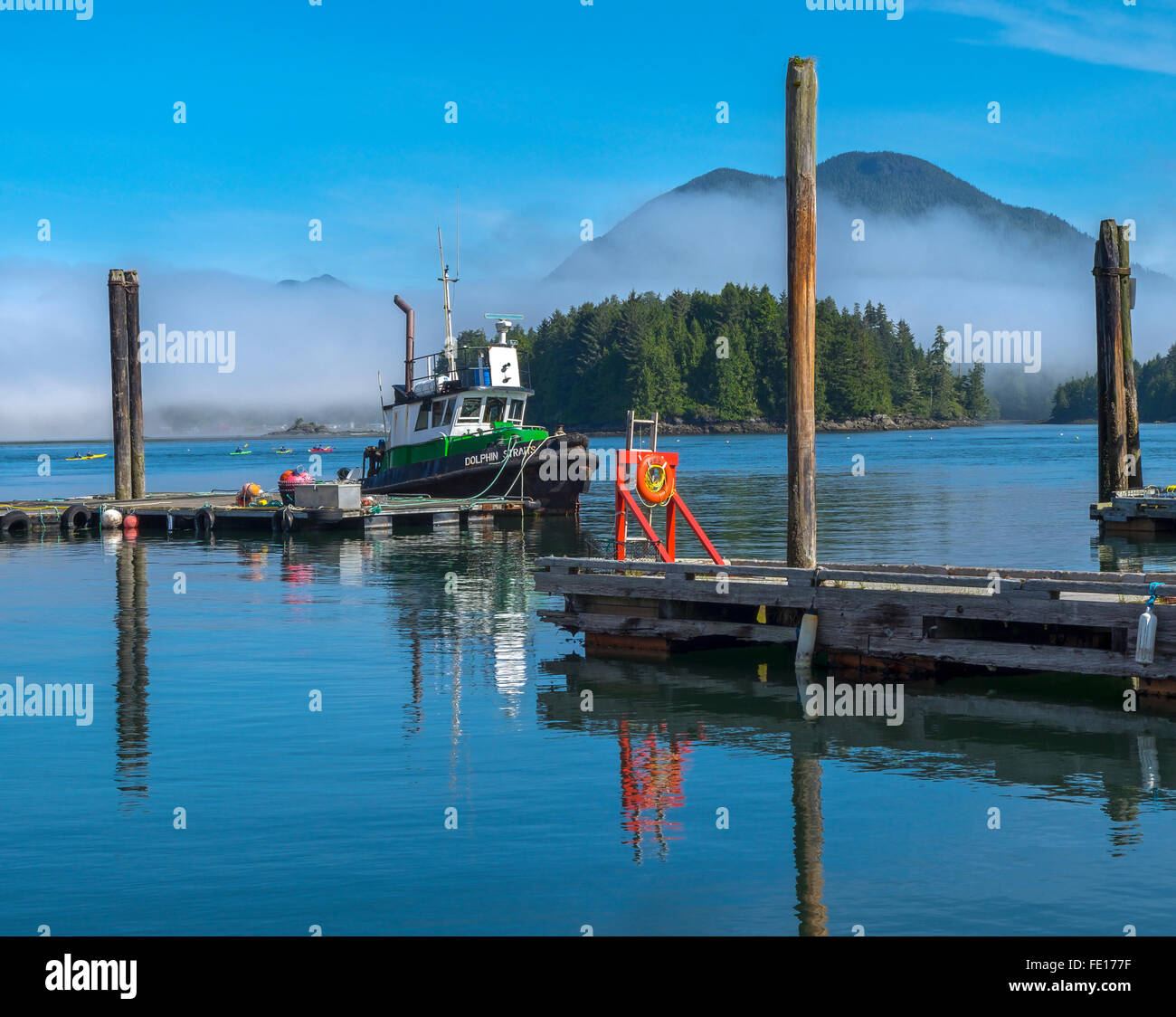 Tofino, Britisch-Kolumbien: Tofino Hafen auf Vancouver Island, Kanada Stockfoto