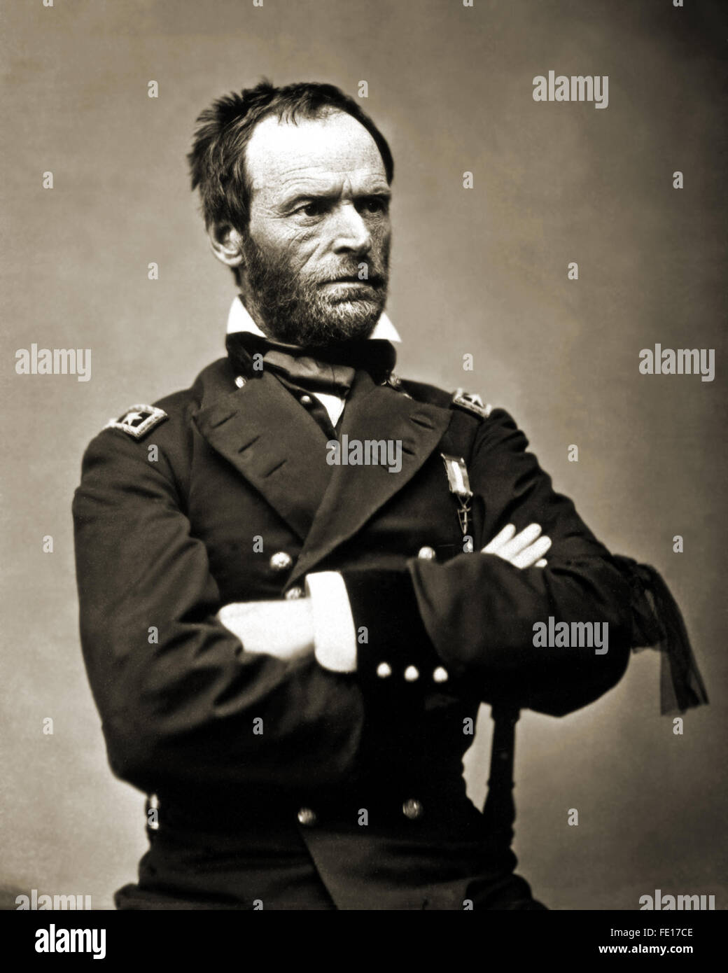 General William T. Sherman, ca. 1864-65.  Mathew Brady Sammlung. (Armee) Genaues Datum unbekannt erschossen Stockfoto