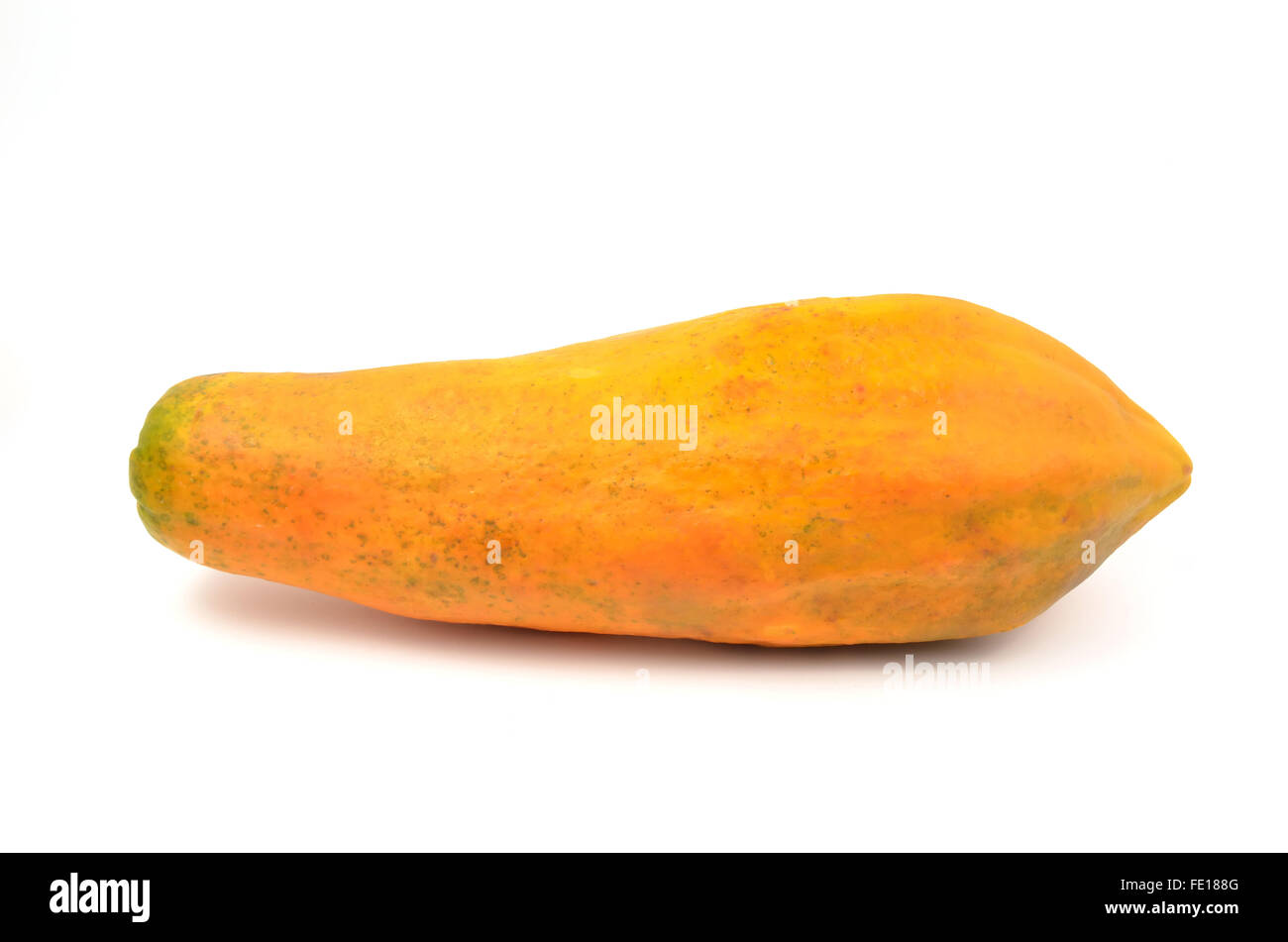Papaya isoliert auf weißem Hintergrund Stockfoto