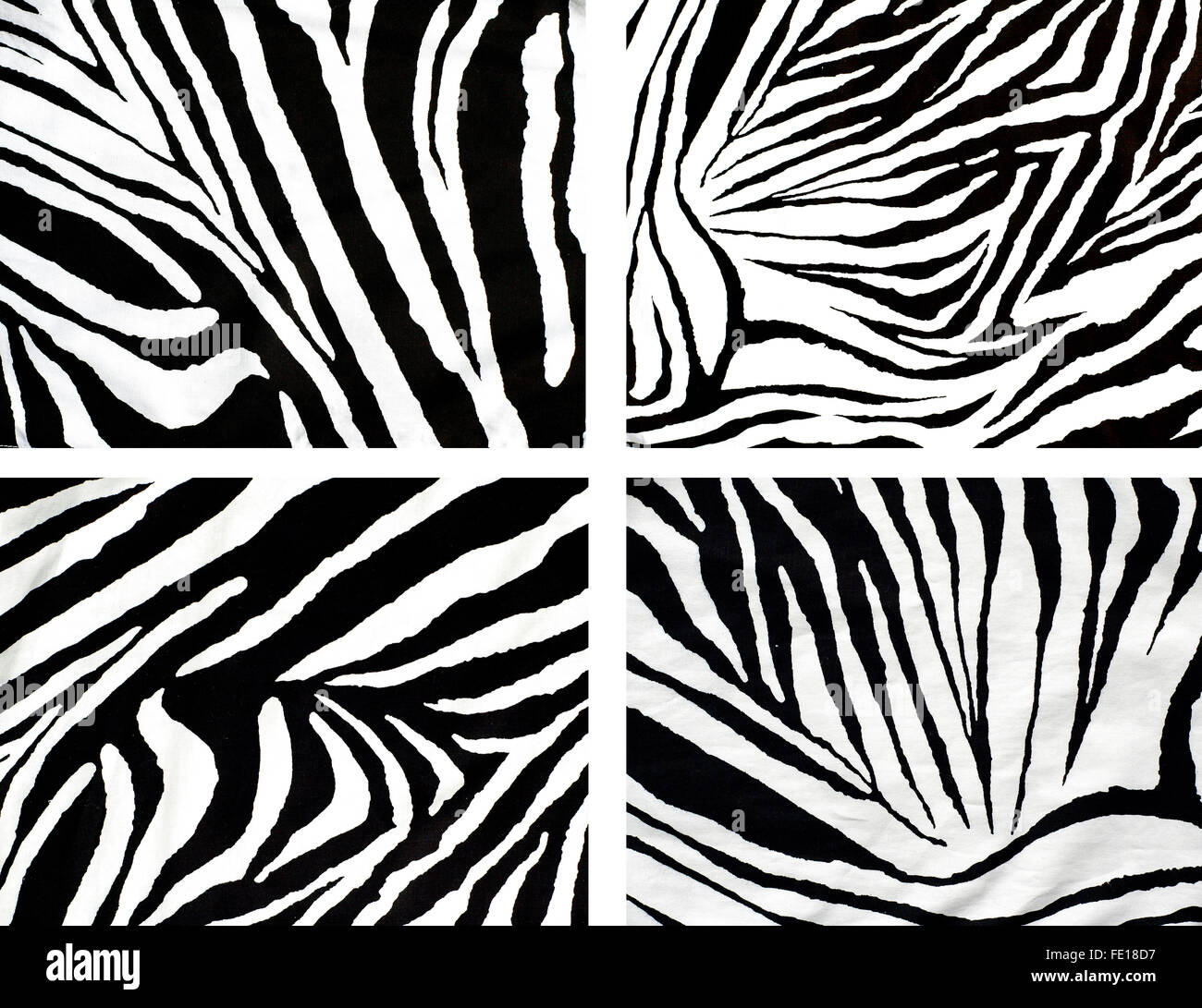 Zebra-Stil-Stoff Stockfoto