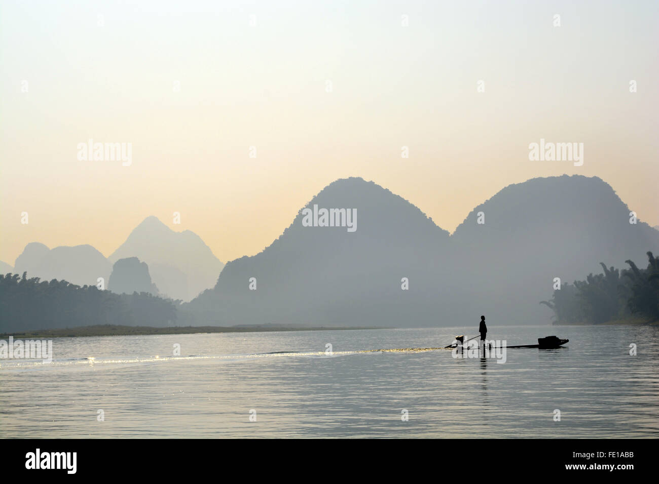 Li-Fluss Kreuzfahrt Stockfoto