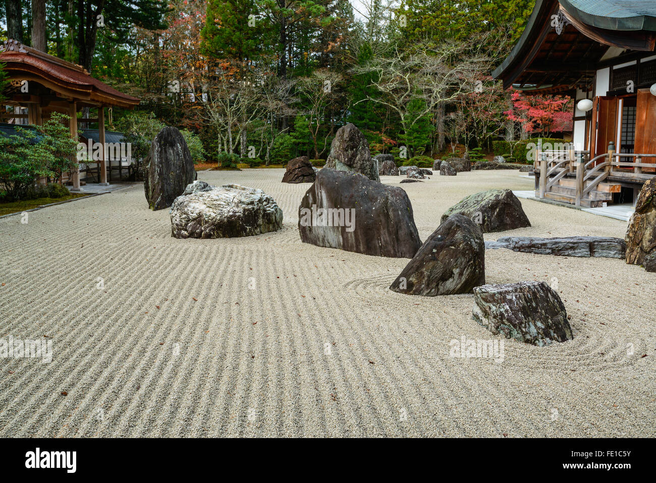 Zen-Garten, Koyasan, Wakayam Perfecture, Japan Stockfoto