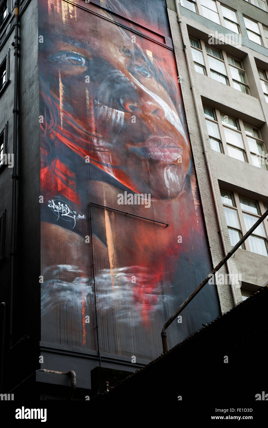 Melbourne Street Art von Matt Adnate Stockfoto