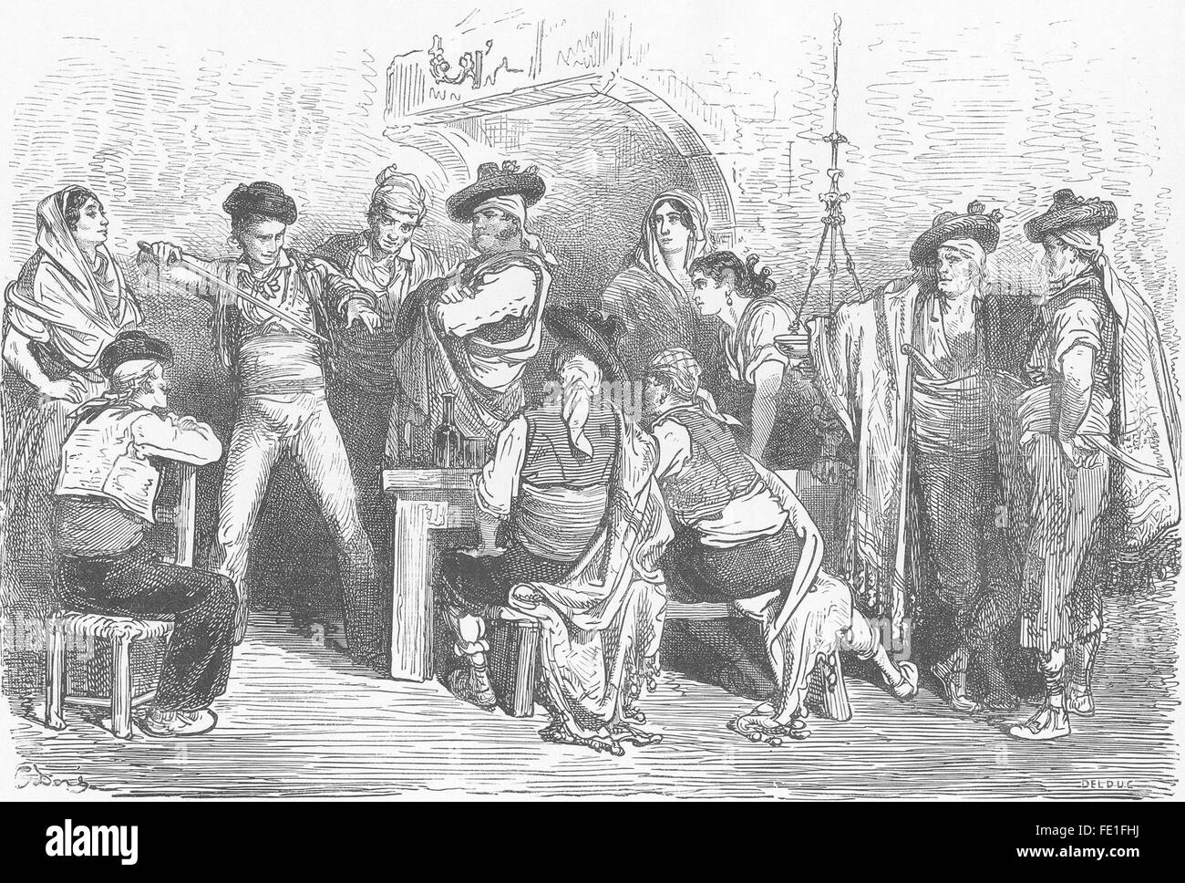 Spanien: Der Torero Erzählung nach einem Stierkampf, antique print 1881 Stockfoto