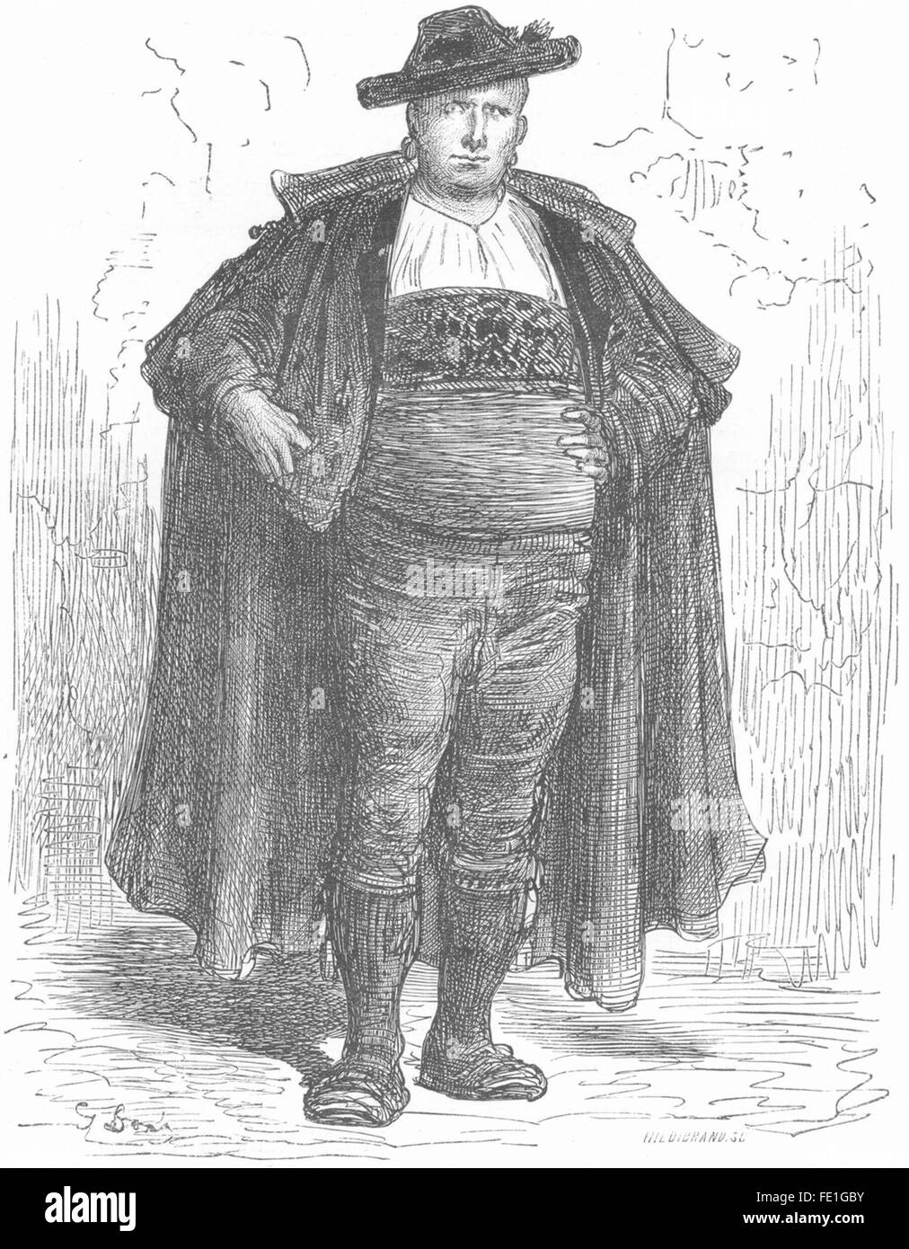 Spanien: Charro von Salamanca, antique print 1881 Stockfoto