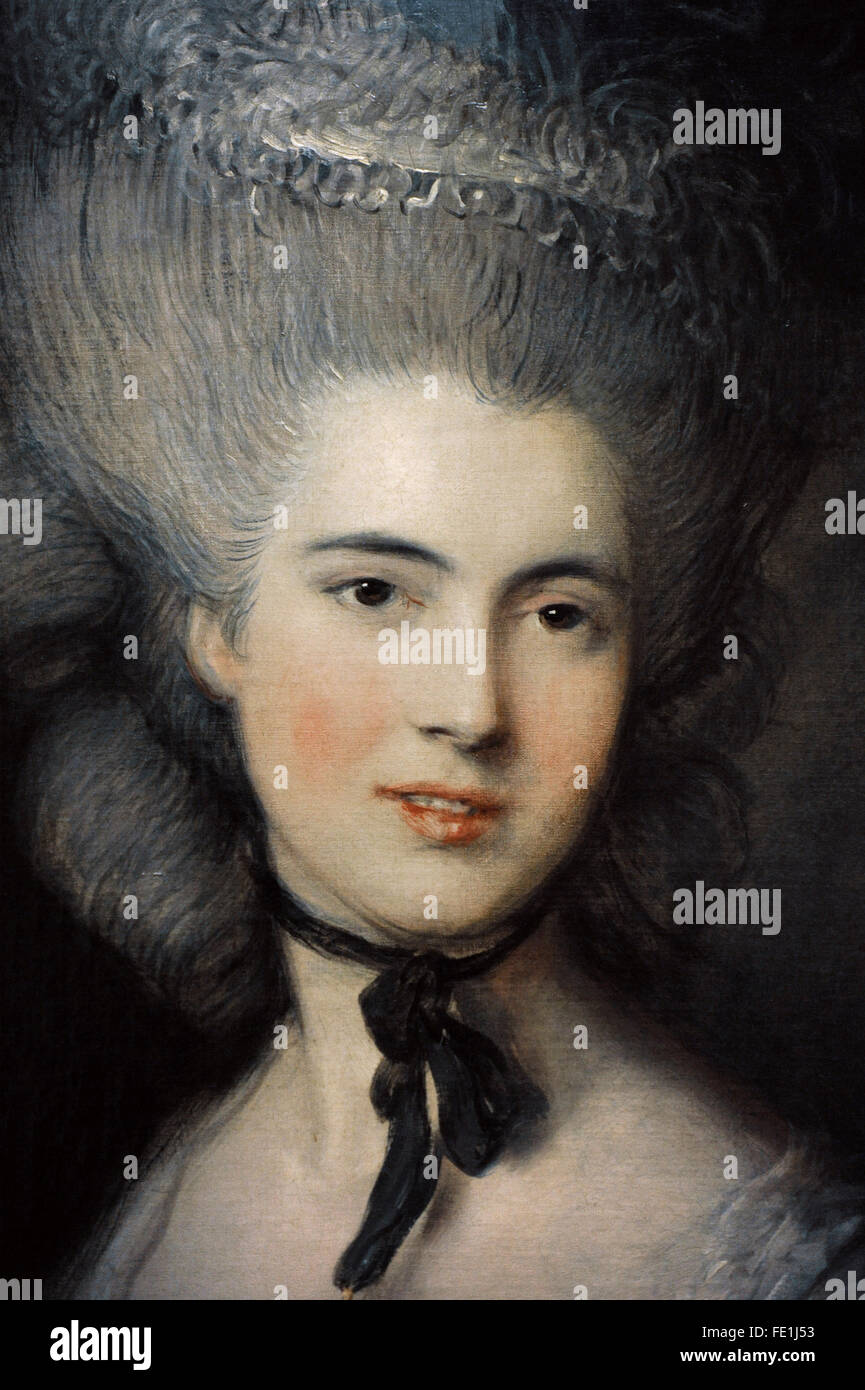 Thomas Gainsborough (1727-1788). Englischer Maler.  Frau in blau, späten 1770er Jahren frühen 1780er Jahren. Detail. Die Eremitage. Sankt Petersburg. Russland. Stockfoto