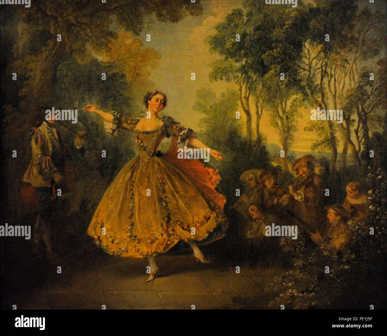 Nicolas Lancret (1690-1743). Französischer Maler. La Camargo tanzen, erste Hälfte des 18. Jahrhunderts. Die Eremitage. Sankt Petersburg. Russland. Stockfoto