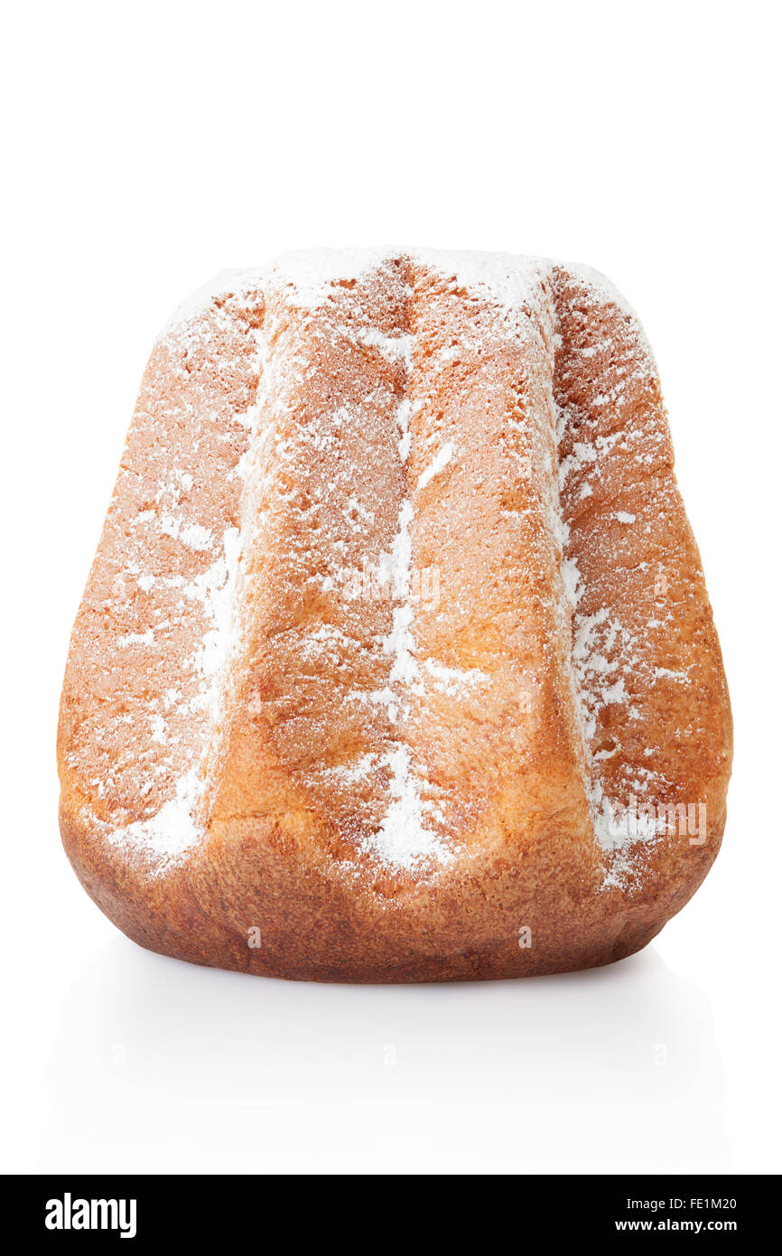 Pandoro, italienischer Weihnachtskuchen mit Puderzucker Stockfoto