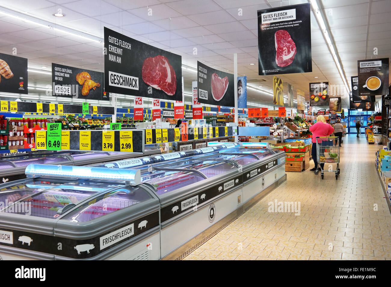 In einem Discounter Lidl Stockfoto