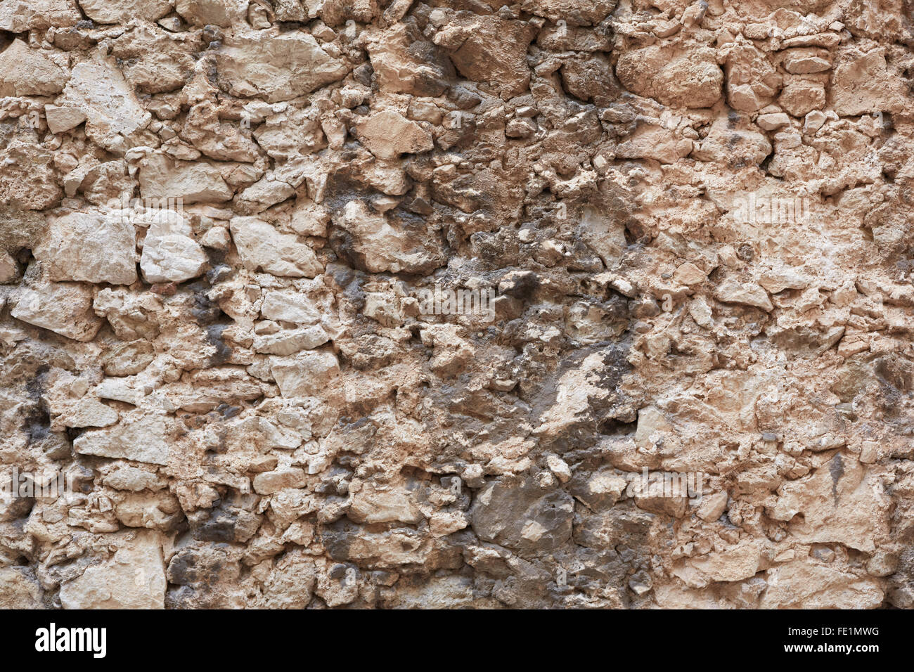 Rau, Beige, alte Wand Textur Hintergrund Stockfoto