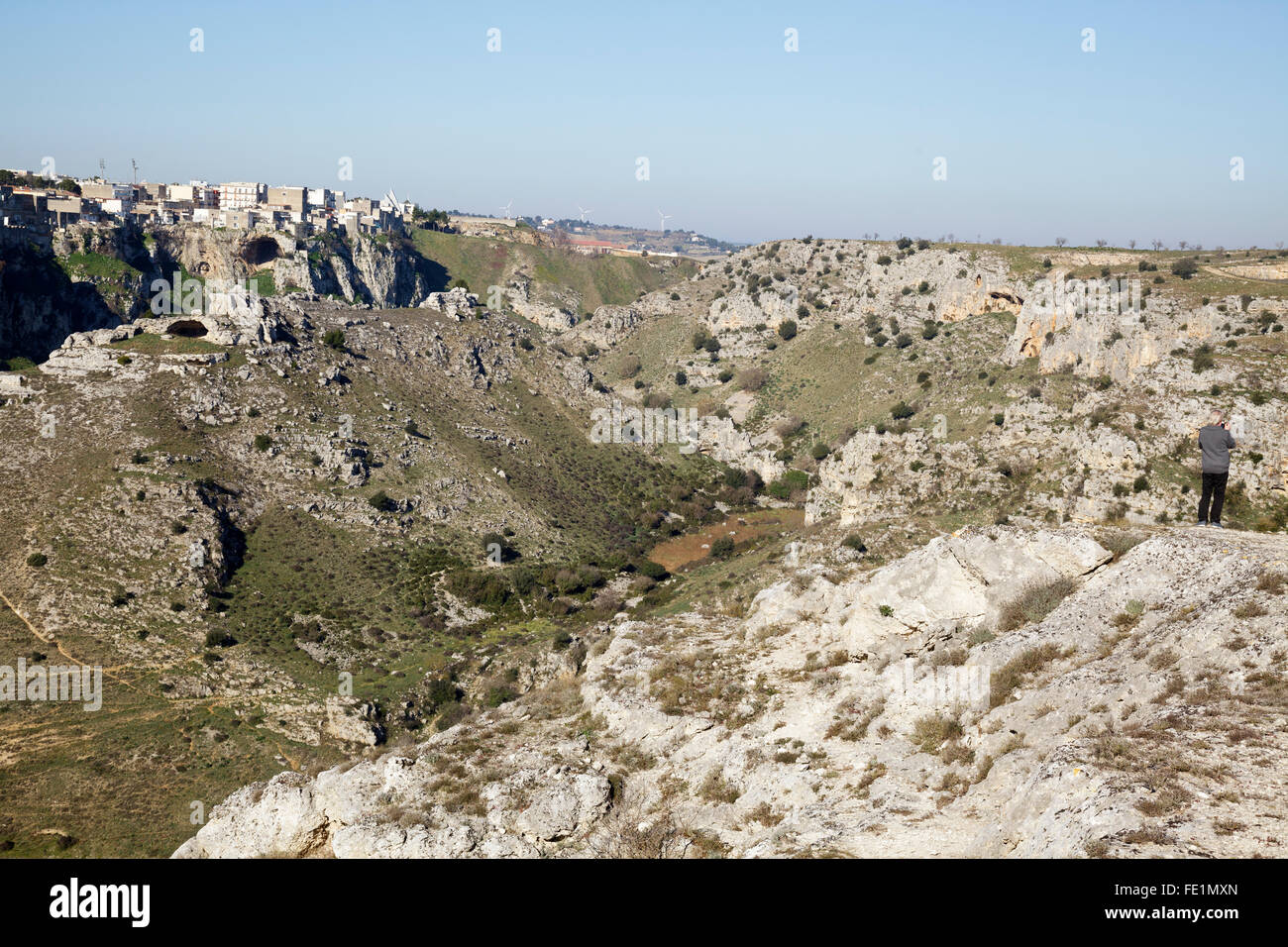Torrente Gravina in Murgia Nationalpark, Matera, Basilikata, Italien Stockfoto