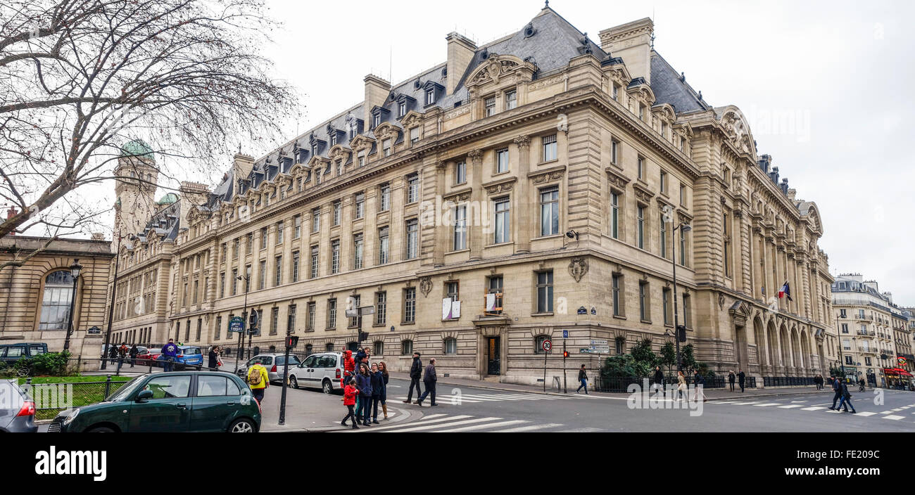 Hauptgebäude der Universität Paris-Sorbonne, Paris IV, Université Paris-Sorbonne, öffentliche Forschungsuniversität in Paris, Frankreich Stockfoto