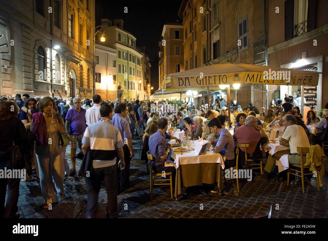 "Bar Ghetto" Restaurant im jüdischen Viertel, das ehemalige Ghetto Rom Kredit © Fabio Mazzarella/Sintesi/Alamy Stock Photo Stockfoto