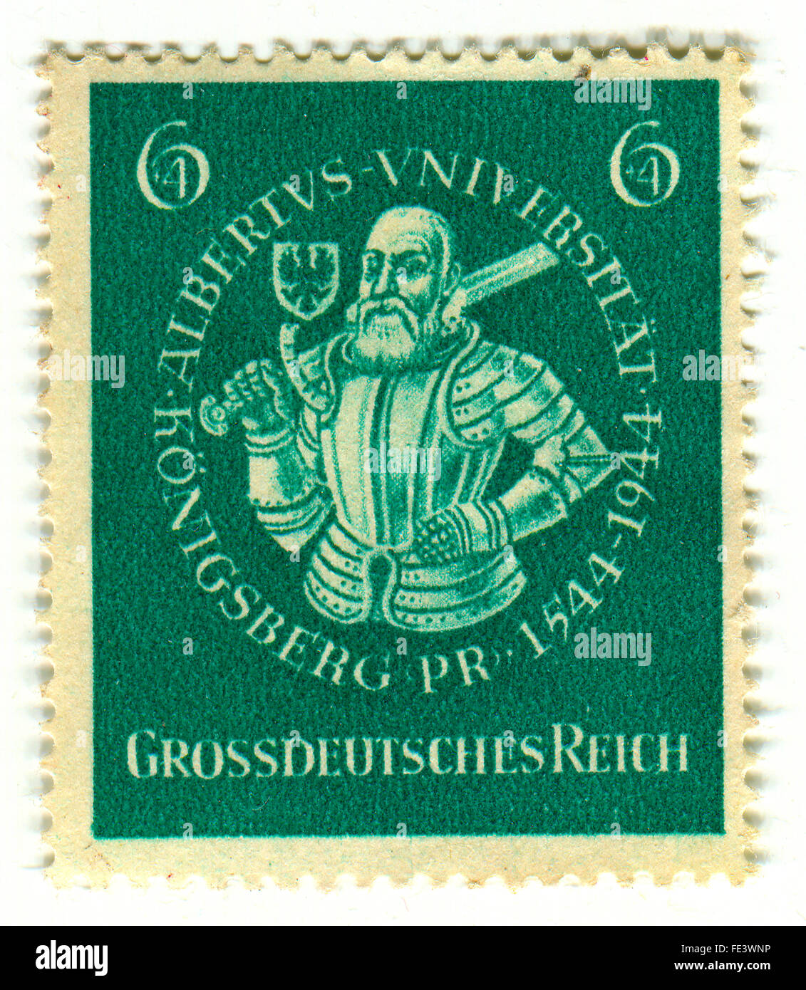 Eine Briefmarke gedruckt in Deutschland zeigt der Universität Königsberg. Stockfoto
