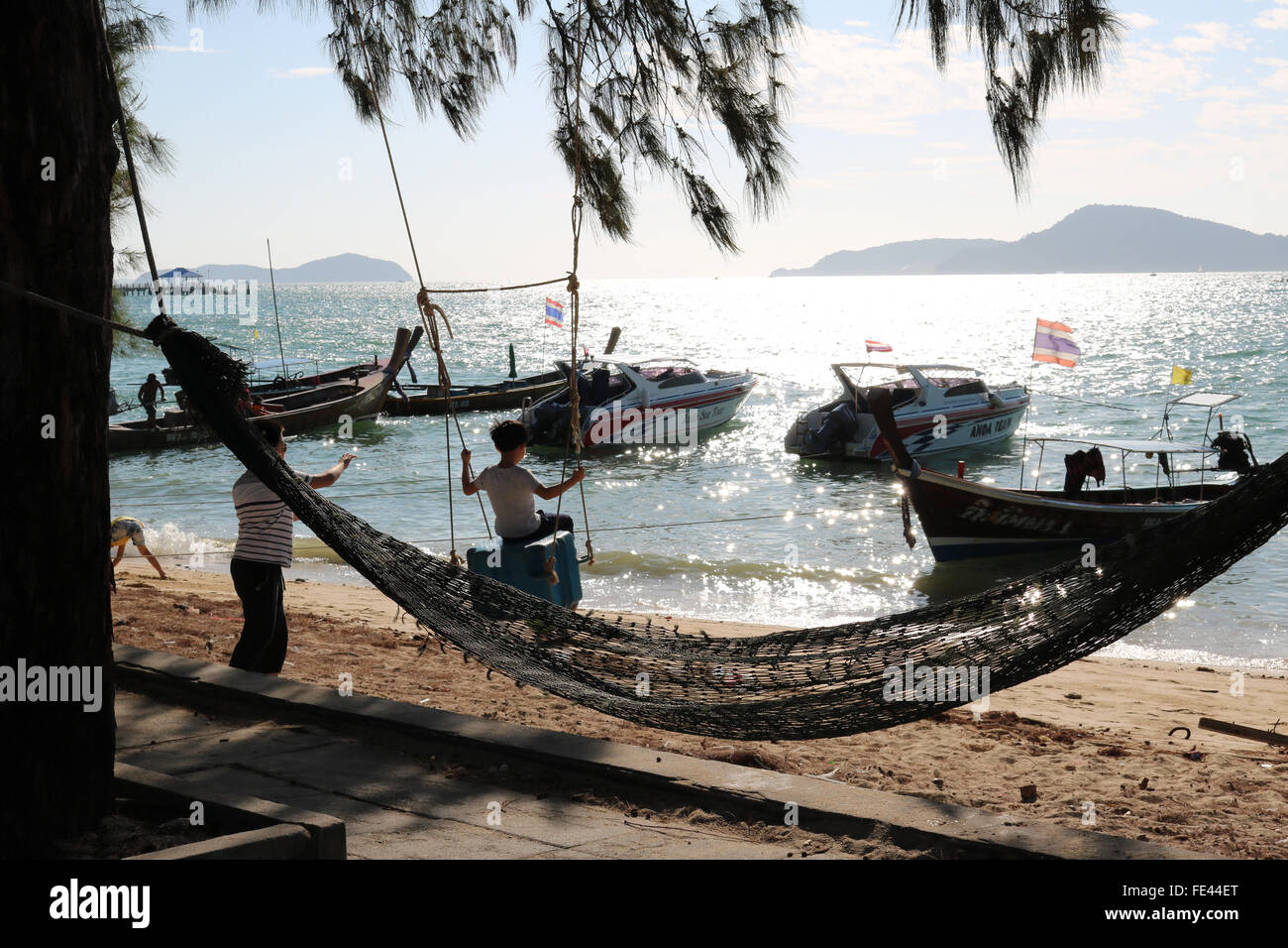 Thailand Phuket Rawai Beach früh morgens am Rawai Beach Adrian Baker Stockfoto