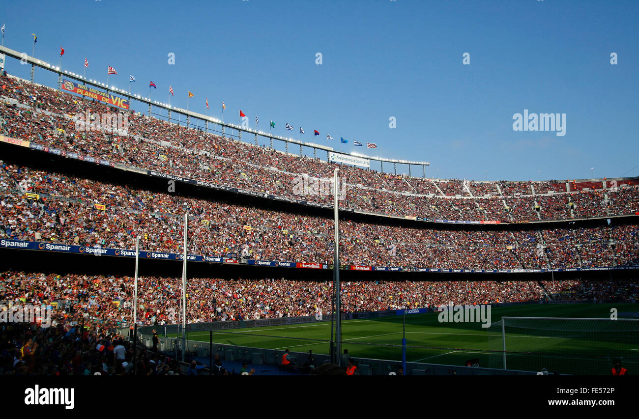 Camp Nou-Stadion, in der Stadt Barcelona. Fußball Club Barcelona Stockfoto