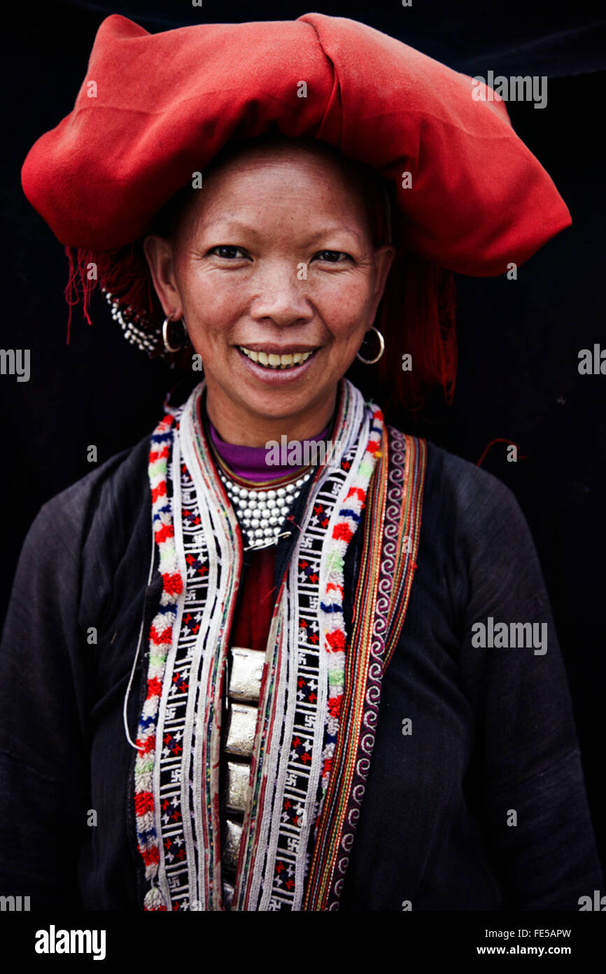 Porträt von Reed Dzao in Nord-Vietnam Stockfoto