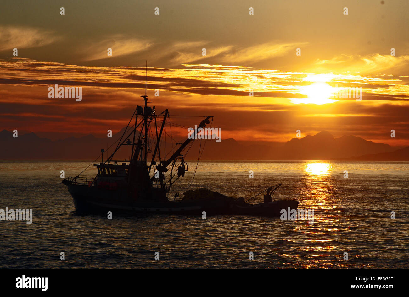 Lachs seine Boot in Chatham Strait, Alaska Stockfoto