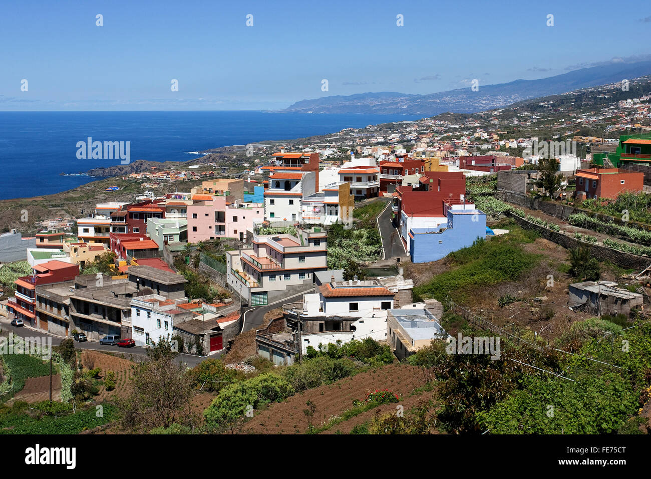 Icod de Los Vinos und Nordküste, Teneriffa, Kanarische Inseln, Spanien Stockfoto