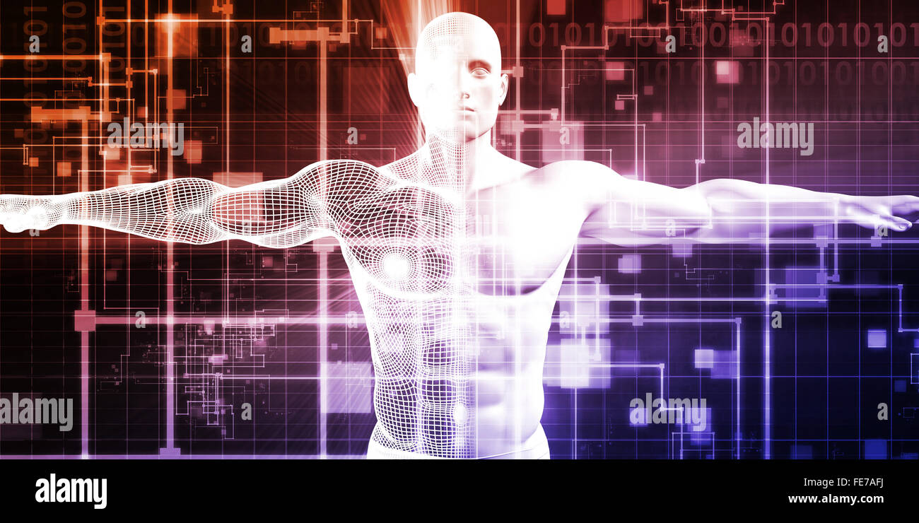 Man Machine Integration Design und Analytics-System Stockfoto